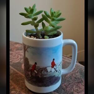 Otagiri Equestrian Coffee Beer Tankard Mug Vintage